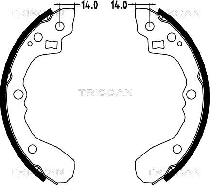 Triscan 8100 18002 - Комплект тормозных колодок, барабанные autospares.lv