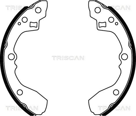 Triscan 8100 18012 - Комплект тормозных колодок, барабанные autospares.lv