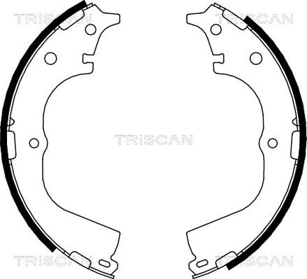 Triscan 8100 13557 - Комплект тормозных колодок, барабанные autospares.lv