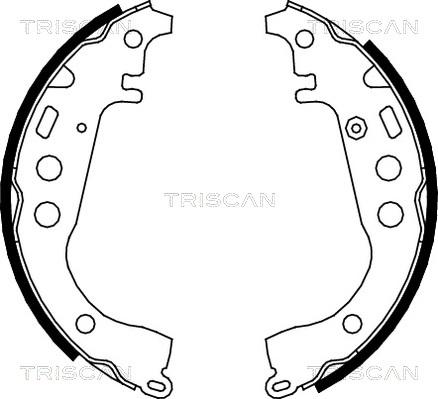 Triscan 8100 13617 - Комплект тормозных колодок, барабанные autospares.lv