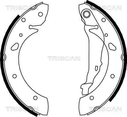 Triscan 8100 13624 - Комплект тормозных колодок, барабанные autospares.lv