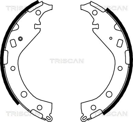 Triscan 8100 13034 - Комплект тормозных колодок, барабанные autospares.lv