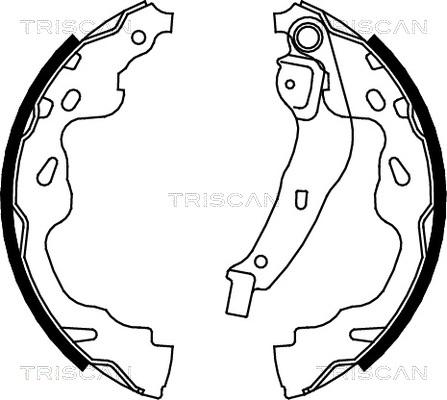 Triscan 8100 13035 - Комплект тормозных колодок, барабанные autospares.lv