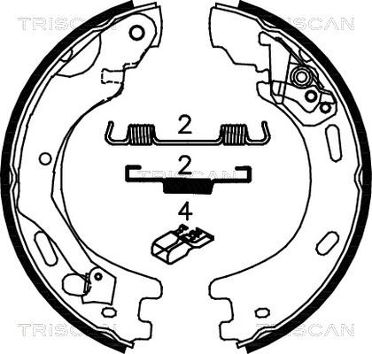 Triscan 8100 17015 - Комплект тормозов, ручник, парковка autospares.lv