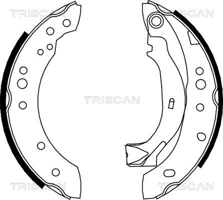 Triscan 8100 38001 - Комплект тормозных колодок, барабанные autospares.lv