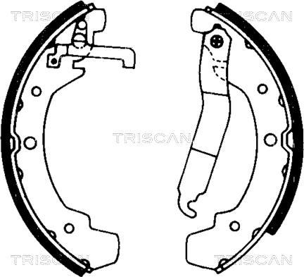 Triscan 8100 29437 - Комплект тормозных колодок, барабанные autospares.lv