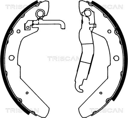 Triscan 8100 29370 - Комплект тормозных колодок, барабанные autospares.lv