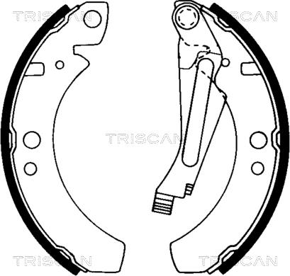 Triscan 8100 29266 - Комплект тормозных колодок, барабанные autospares.lv