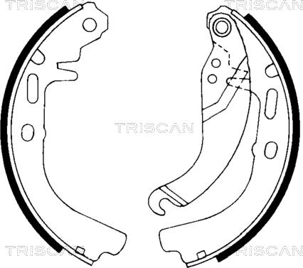 Triscan 8100 24327 - Комплект тормозных колодок, барабанные autospares.lv
