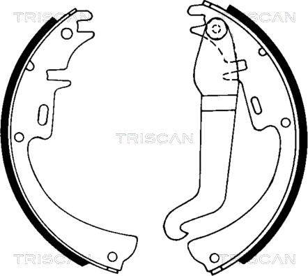 Triscan 8100 24227 - Комплект тормозных колодок, барабанные autospares.lv