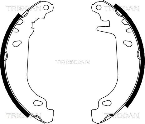 Triscan 8100 25476 - Комплект тормозных колодок, барабанные autospares.lv