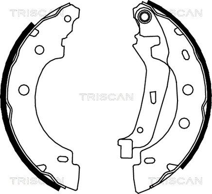 Triscan 8100 25635 - Комплект тормозных колодок, барабанные autospares.lv