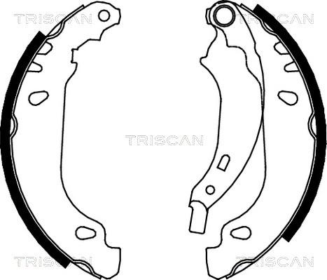 Triscan 8100 25637 - Комплект тормозных колодок, барабанные autospares.lv