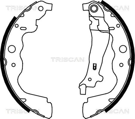 Triscan 8100 25004 - Комплект тормозных колодок, барабанные autospares.lv