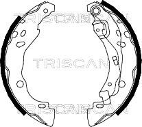 Triscan 8100 25001 - Комплект тормозных колодок, барабанные autospares.lv