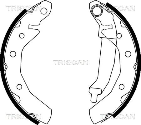 Triscan 8100 21610 - Комплект тормозных колодок, барабанные autospares.lv