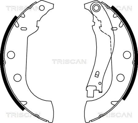 Triscan 8100 28642 - Комплект тормозных колодок, барабанные autospares.lv