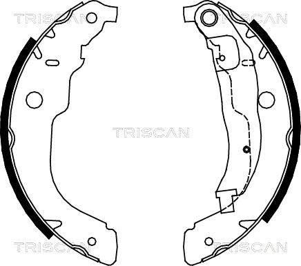 Triscan 8100 28053 - Комплект тормозных колодок, барабанные autospares.lv