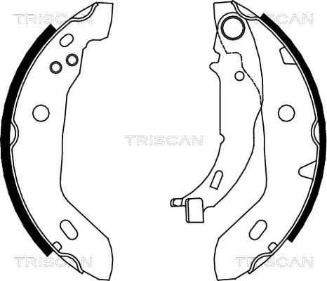 Triscan 8100 23122 - Комплект тормозных колодок, барабанные autospares.lv