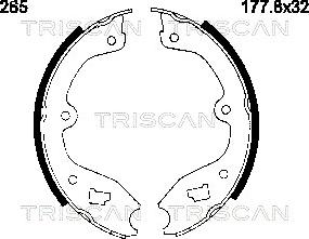 Triscan 8100 27265 - Комплект тормозов, ручник, парковка autospares.lv