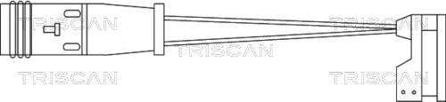 Triscan 8115 10009 - Сигнализатор, износ тормозных колодок autospares.lv