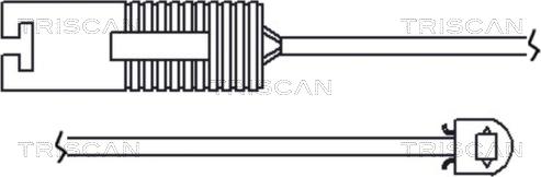 Triscan 8115 11005 - Сигнализатор, износ тормозных колодок autospares.lv