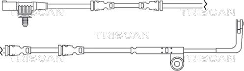 Triscan 8115 17008 - Сигнализатор, износ тормозных колодок autospares.lv