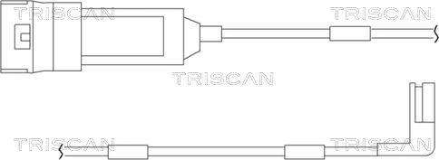 Triscan 8115 24004 - Сигнализатор, износ тормозных колодок autospares.lv