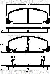 Triscan 8110 40959 - Тормозные колодки, дисковые, комплект autospares.lv