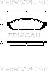 Triscan 8110 40055 - Тормозные колодки, дисковые, комплект autospares.lv