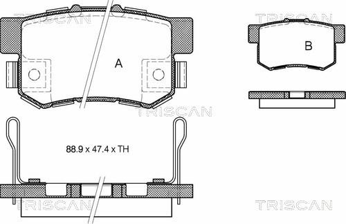 Triscan 8110 40058 - Тормозные колодки, дисковые, комплект autospares.lv