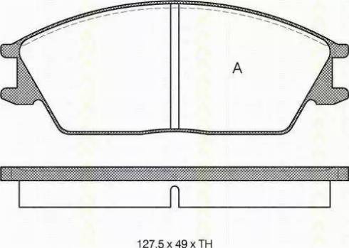 Triscan 8110 40852 - Тормозные колодки, дисковые, комплект autospares.lv