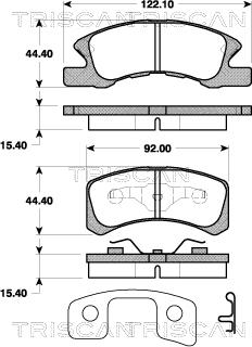 Metzger 111102 - Тормозные колодки, дисковые, комплект autospares.lv