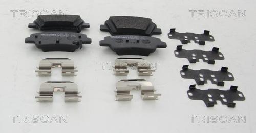 Triscan 8110 43044 - Тормозные колодки, дисковые, комплект autospares.lv