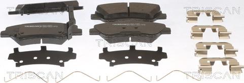 Triscan 8110 43057 - Тормозные колодки, дисковые, комплект autospares.lv