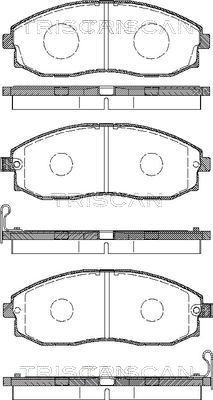 Triscan 8110 43008 - Тормозные колодки, дисковые, комплект autospares.lv