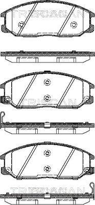 Triscan 8110 43013 - Тормозные колодки, дисковые, комплект autospares.lv