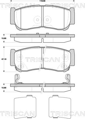 Triscan 8110 43030 - Тормозные колодки, дисковые, комплект autospares.lv