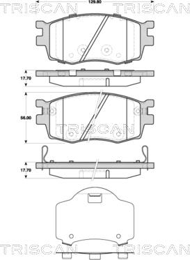 Triscan 8110 43031 - Тормозные колодки, дисковые, комплект autospares.lv