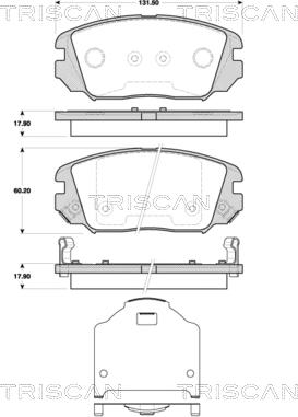 Triscan 8110 43033 - Тормозные колодки, дисковые, комплект autospares.lv