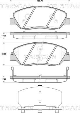 Triscan 8110 43029 - Тормозные колодки, дисковые, комплект autospares.lv