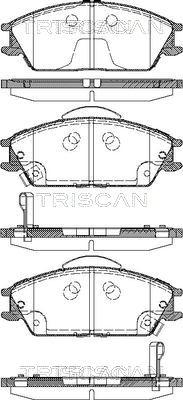 Triscan 8110 43023 - Тормозные колодки, дисковые, комплект autospares.lv