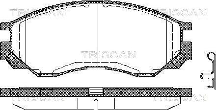 Triscan 8110 42009 - Тормозные колодки, дисковые, комплект autospares.lv