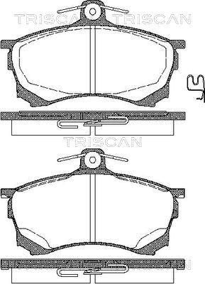 Triscan 8110 42004 - Тормозные колодки, дисковые, комплект autospares.lv