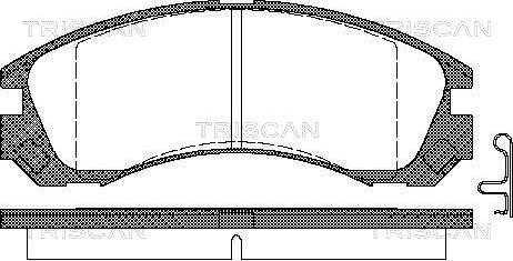 Triscan 8110 42013 - Тормозные колодки, дисковые, комплект autospares.lv