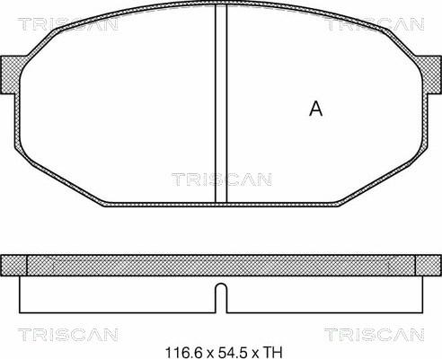 Triscan 8110 42012 - Тормозные колодки, дисковые, комплект autospares.lv