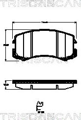 Triscan 8110 42025 - Тормозные колодки, дисковые, комплект autospares.lv