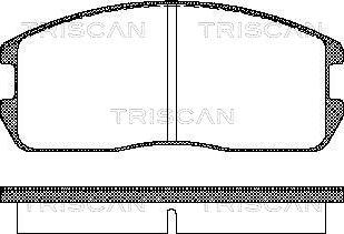 Triscan 8110 42832 - Тормозные колодки, дисковые, комплект autospares.lv