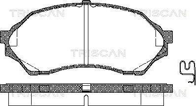 Triscan 8110 50001 - Тормозные колодки, дисковые, комплект autospares.lv