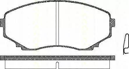 Triscan 8110 50007 - Тормозные колодки, дисковые, комплект autospares.lv